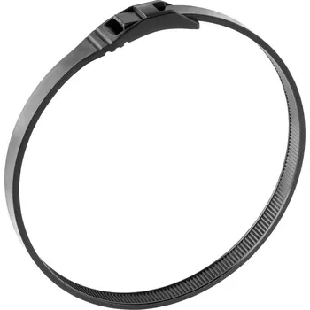 Stahovací páska Norma 08600620600, stahovací pásky, 7.602 mm, 600 mm, černá, s plochou geometrií hlavy, vysoká pevnost v tahu, 1 ks