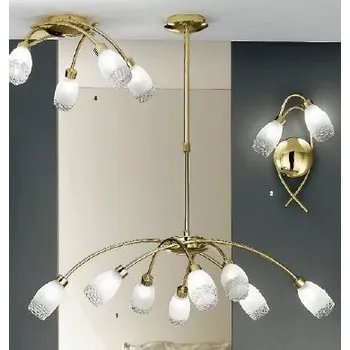 ORION Závěsné svítidlo 8x28W G9 mosaz, teleskopické rameno - ORION OR LU 1672/8 MOSAZ