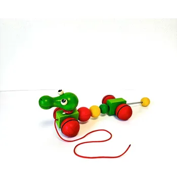 Výuková hračka Dřevěná tahací hračka Dráček