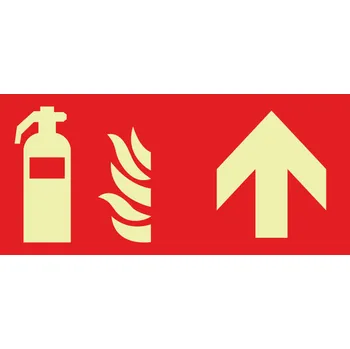 Hasicí přístroj rovně - ISO 7010 fotoluminiscenční fotoluminscenční plast 300x150 mm