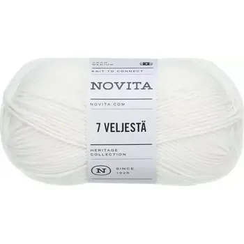 Příze Novita 7 Brothers 11 Bílá (Ponožková příze 7 Veljestä Weiss)