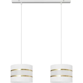 Lustr na lanku HELEN 2xE27/15W/230V bílá/zlatá