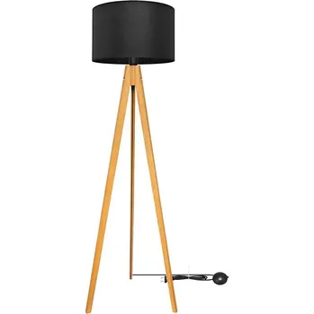 Lampička Stojací lampa ALBA 1xE27/15W/230V černá/dub
