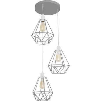 Lustr KARO 3xE27/15W/230V šedá