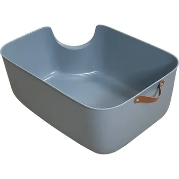 Toaleta pro kočku Huhubamboo toaleta pro kočky šedá L 42x23x55cm