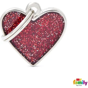psí známka My Family Známka Shine - srdíčko malé červené
