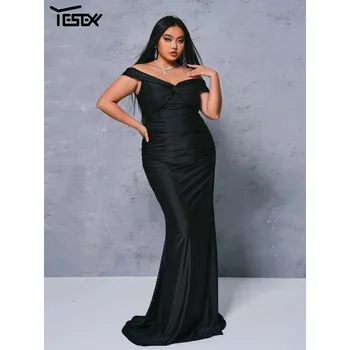 Dámské šaty Svatební šaty dlouhé LC10245 Barva: Černá, Velikost: 3XL