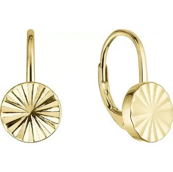 Náušnice Pozlacené stříbrné náušnice kulaté 61021