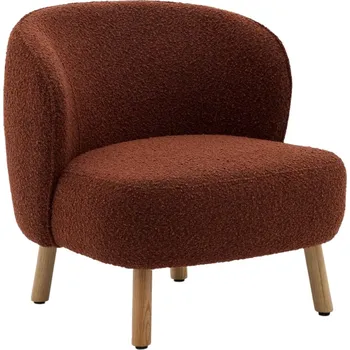 Křeslo Terakotové bouclé křeslo Kave Home Ulit