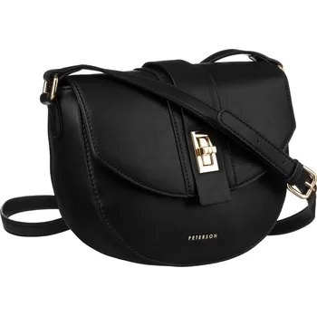 Kabelka Messenger bag ve tvaru podkovy z ekologické kůže - Peterson Barva: Černá