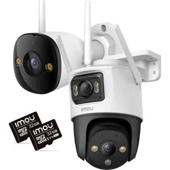 IP kamera Sada 2 IP kamer Imou bullet 3 5MP a Cruiser Dual 10MP s 32GB paměťovými kartami