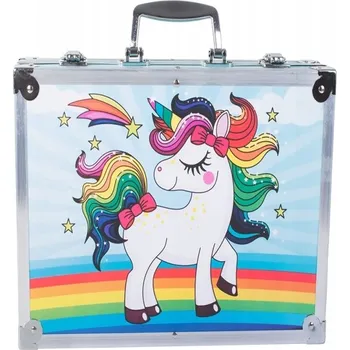 Výtvarná sada Velká sada na kreslení v kufříku jednorožec/barevný 145 ks