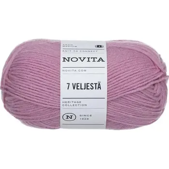 Příze Novita 7 Brothers 510 Růžová (Ponožková příze 7 Veljestä Karamelle)