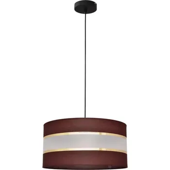 Lustr na lanku HELEN 1xE27/15W/230V pr. 40 cm hnědá/černá/zlatá