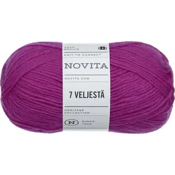 Příze Novita 7 Brothers 500 Fuchsiová (Ponožková příze 7 Veljestä Erster Mai)