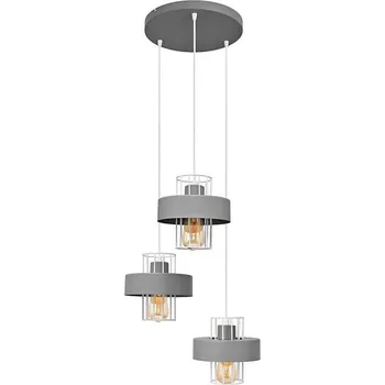 Lustr na lanku VOLTA 3xE27/15W/230V pr. 42 cm šedá