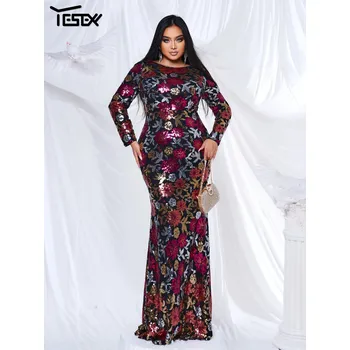 Dámské šaty Originální plesové šaty maxi LC10181 Barva: Černá, Velikost: 4XL