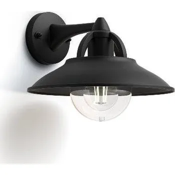 Venkovní osvětlení PHILIPS SVÍTIDLA Cormorant SVÍTIDLO NÁSTĚNNÉ E27 1x42W bez zdroje, IP44, černá - PHILIPS (915005553301) PH 17381/30/PN