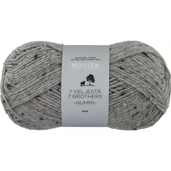 Příze Novita 7 Brothers Nummi 946 Šedá (Ponožková příze 7 Veljestä Nummi Moräne )