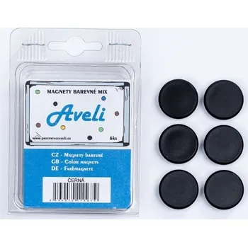 Aveli set magnetů, 6ks, černá barva (XRT-00165)