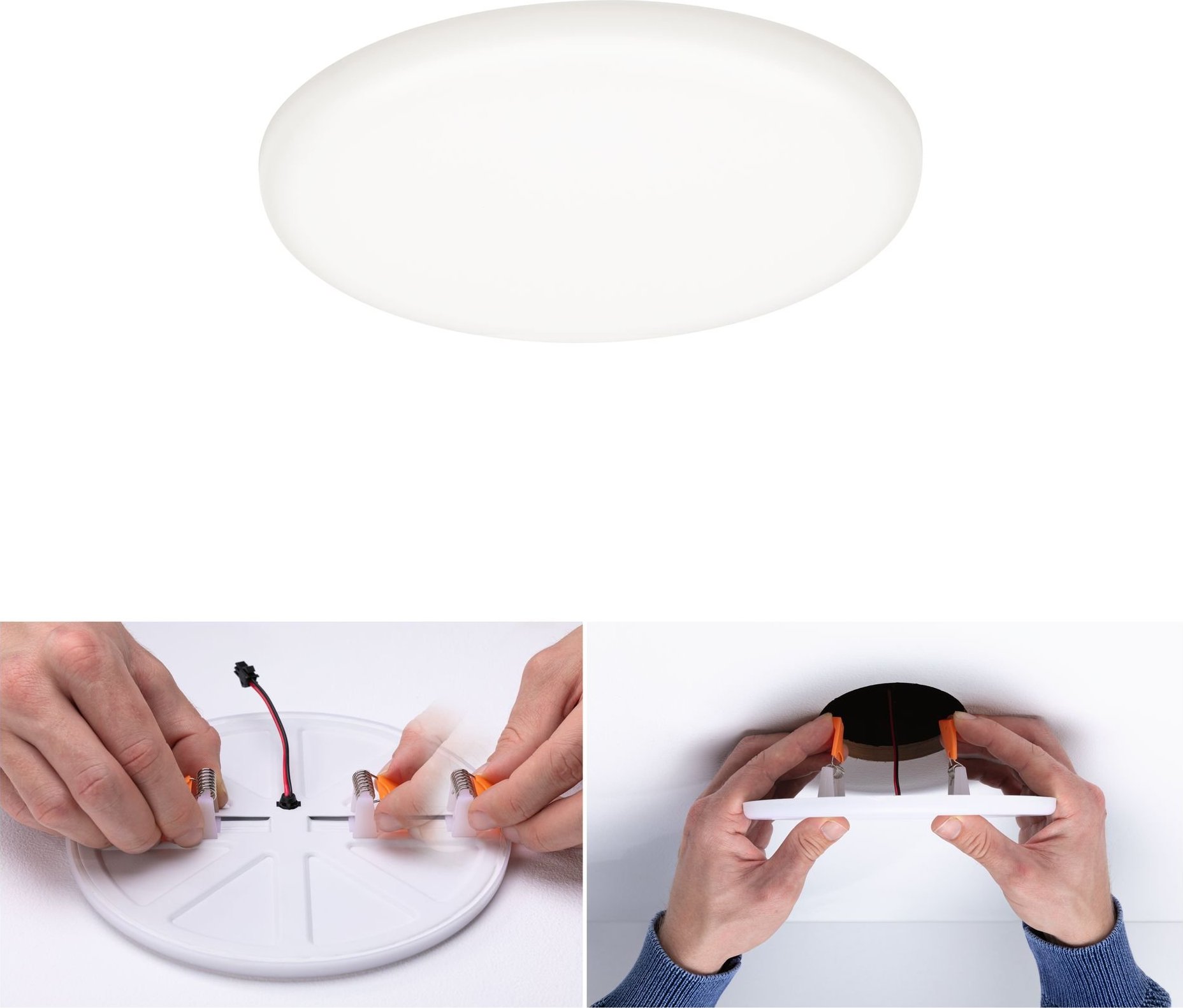 PAULMANN LED vestavné svítidlo Veluna VariFit IP44 kruhové 125 8,5W 4.000K satén - PAULMANN P 92391