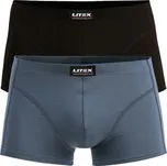 Pánské boxerky LITEX 1ks šedé/černé Barva: černá, Velikost: M, kód: LI-9B543-M-901