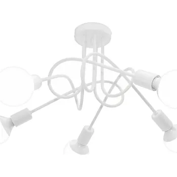 Dětský přisazený lustr OXFORD 5xE27/15W/230V bílá