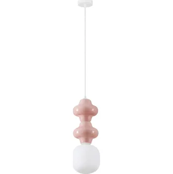 Růžové závěsné světlo Nova Luce Clio 18 cm