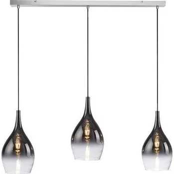 PAULNEUHAUS PILUA LED závěsné svítidlo s barevným přechodem od antracitové do bílé, 3 ramenné, nad jídelní stůl - PAUL NEUHAUS PN 2063-17