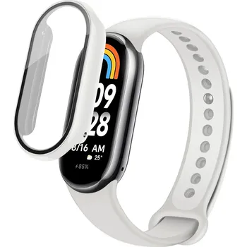 Sportovní měřič Ochranný kryt pro Xiaomi Smart Band 8 - Bílý MBSCZ-3DKRYTBI8