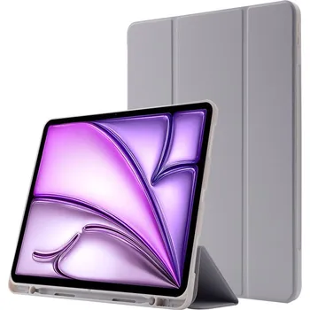 Pouzdro na tablet VSECHNONAMOBIL 76504 LEATHER Zaklápěcí kryt pro Apple iPad Air 13 2025 / Air 13 2024 šedý