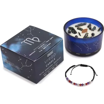 Svíčka Awm Svíčka Znamení Zvěrokruhu s Náramkem z Drahých Kamenů - Panna 320g