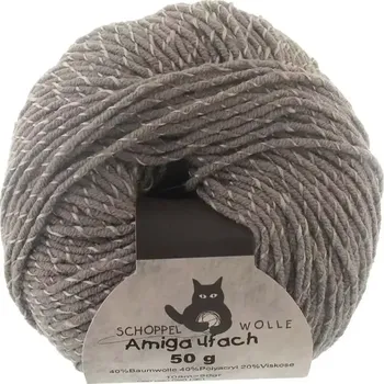 Příze Schoppel Wolle Amiga 4-fach 7641 Steingrau (Příze Amiga 4-fach 7641 Steingrau)