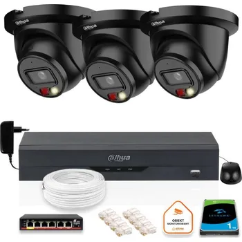 Zabezpečení domácnosti SADA 3 5mpx IP kamer Dahua IPC-HDW2549TM-S-IL-0280B-BLACK + DISK 1TB