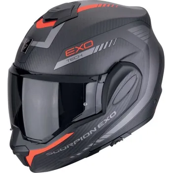 Helma na motorku SCORPION přilba EXO-TECH EVO CARBON Cosy matt black/red - M