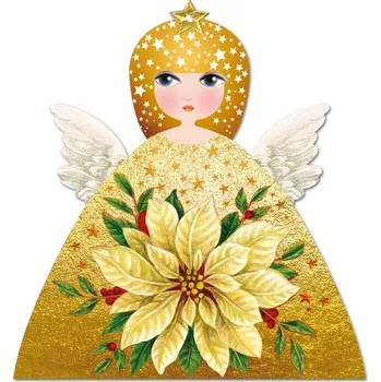 Vánoční ozdoba Vánoční ozdoba z plexiskla - Anděl a zlatá hvězda