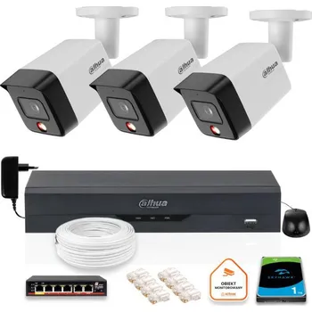 IP kamera SADA 3 IP kamer Dahua 8mpx PC-HFW1839TC-A-IL-0280B-S6 + DISK 1TB
