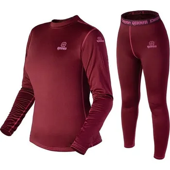 Set dámského termoprádla Delphin Queen 4Love Termo set vrch + spodky vínový