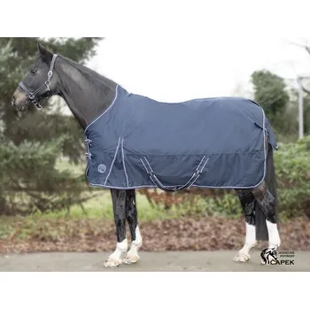 Deka pro koně Deka výběhová HKM -STARTER FLEECE- - Tmavě modrá - 145cm