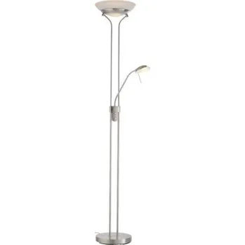 Stojací lampa JUSTLIGHT ZAHARA LED stojací svítidlo, stmívatelné, otočné, lampa na čtení, stříbrná, osvětlení stropu 3000K - LEUCHTEN DIREKT / JUST LIGHT LD 11730-55