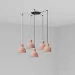 FARO VENICE závěsné svítidlo 5x žárovka, růžová - FARO FARO 64255-113-5L