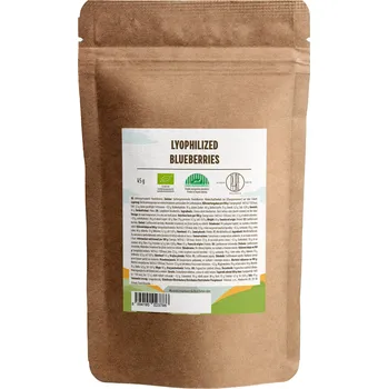 Sušené ovoce BrainMax Pure BrainMax Pure® Lyophilized Blueberries, Lyofilizované borůvky BIO, 45 g *CZ-BIO-001 certifikát