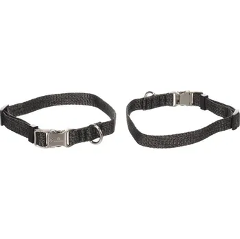 Obojek pro psa Obojek FLAMINGO Mago bavlněný tmavě šedý (XS) 1,5x20-35cm