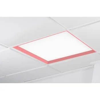 Bodové svítidlo KOHLLIGHTING WINNER LED panel růžová 3000K mikroprisma DALI 37W čtverec - KOHL-Lighting KHL K50502.PI.MP.3K.DA