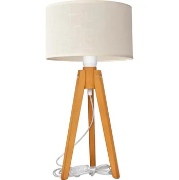 Lampička Stolní lampa ALBA 1xE27/15W/230V krémová/dub