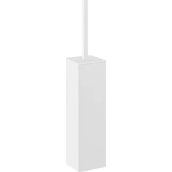 WC štětka WC kartáč CARVO 42 cm, stojací, bílá, nerezová ocel, Zack