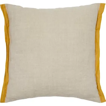 Povlak na dekorativní polštářek Béžovo-žlutý lněný povlak na polštář Kave Home Suerta 45 x 45 cm