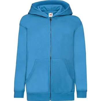 Dívčí mikina Fruit of the Loom Dětská mikina s kapucí 62-045-0 Azure Blue 128