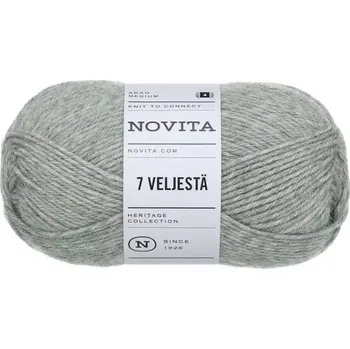 Příze Novita 7 Brothers 43 Šedá (Ponožková příze 7 Veljestä Stein)
