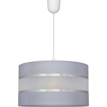 Lustr na lanku HELEN 1xE27/15W/230V pr. 35 cm šedá/stříbrná